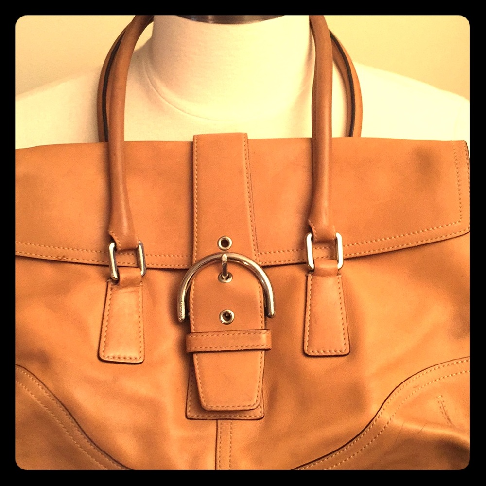 Coach tan handbag